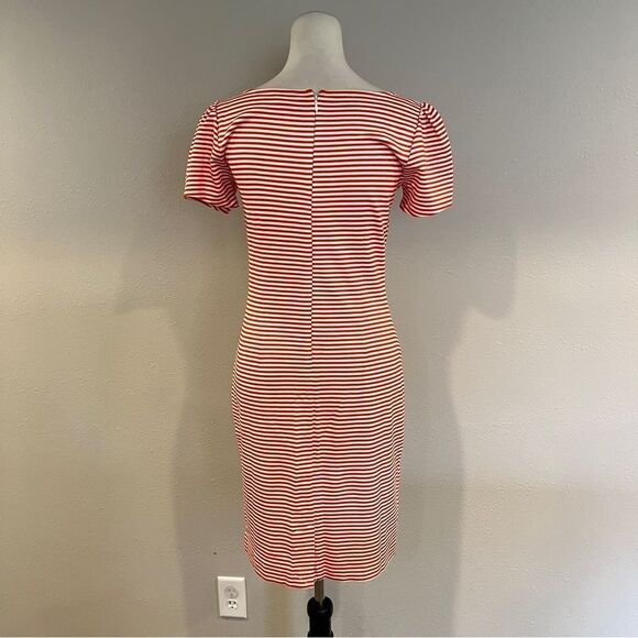 Ann Taylor Striped Red and White short sleeve mini casual Dress - Picture 5 of 13